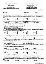 Đề kiểm tra học kì I môn Vật lí Lớp 12 - Mã đề 132 - Năm học 2017-2018 - Sở giáo dục và đào tạo Bình Thuận